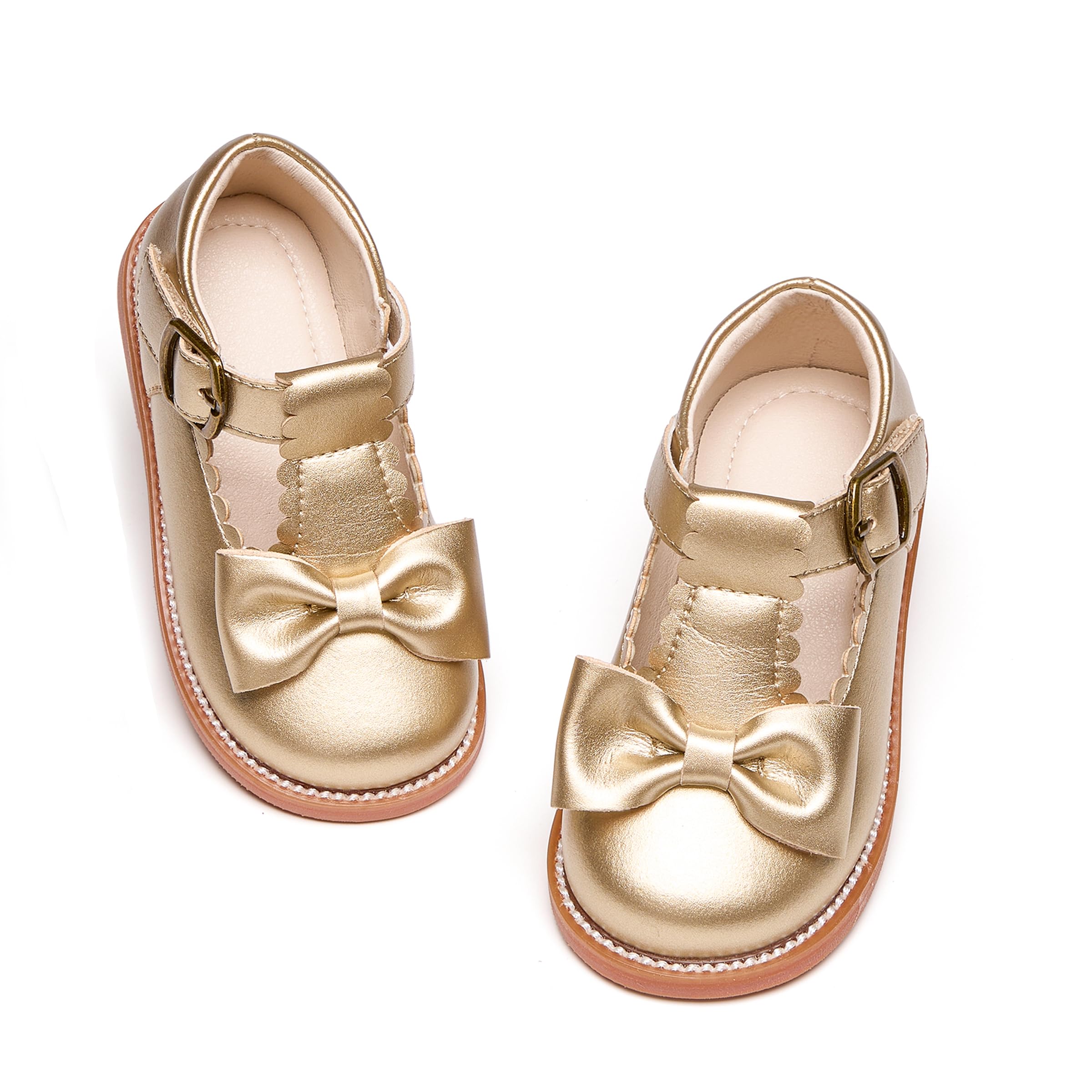 PHIRAMIN Toddler Girl Mary Jane Dress Oxford Shoes-Little Girl School Uniform Shoes for Wedding Party