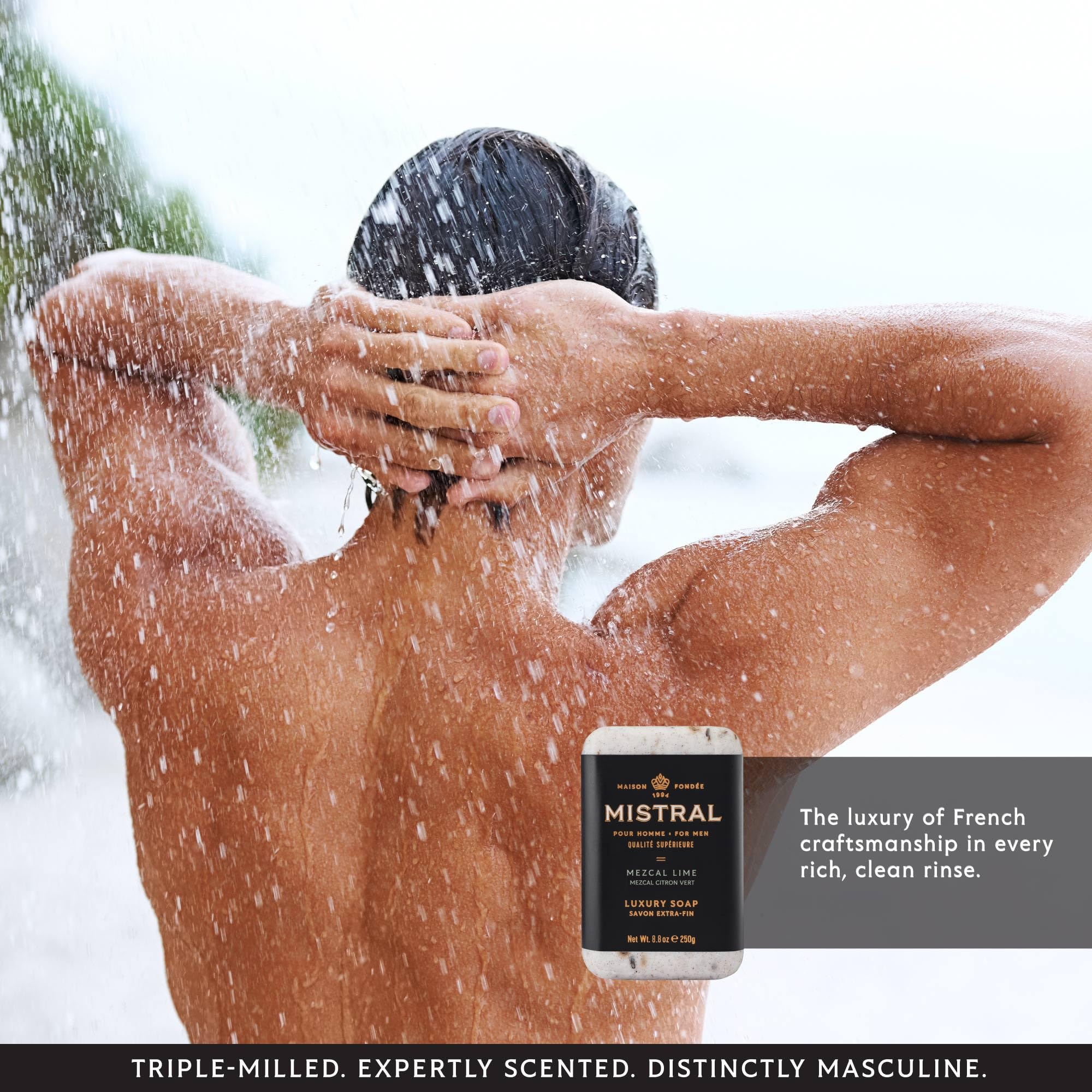 Mistral Men's Luxury Triple-Milled Bar Soap