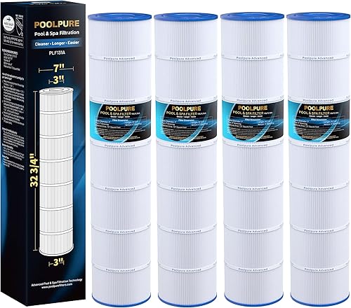 POOLPURE El filtro de piscina PLF131A reemplaza a Pleatco PA131-PAK4, Ultral-A2, Hayward CX1280XRE, SwimClear C5020, Unicel C-7494, Filbur FC-1227,