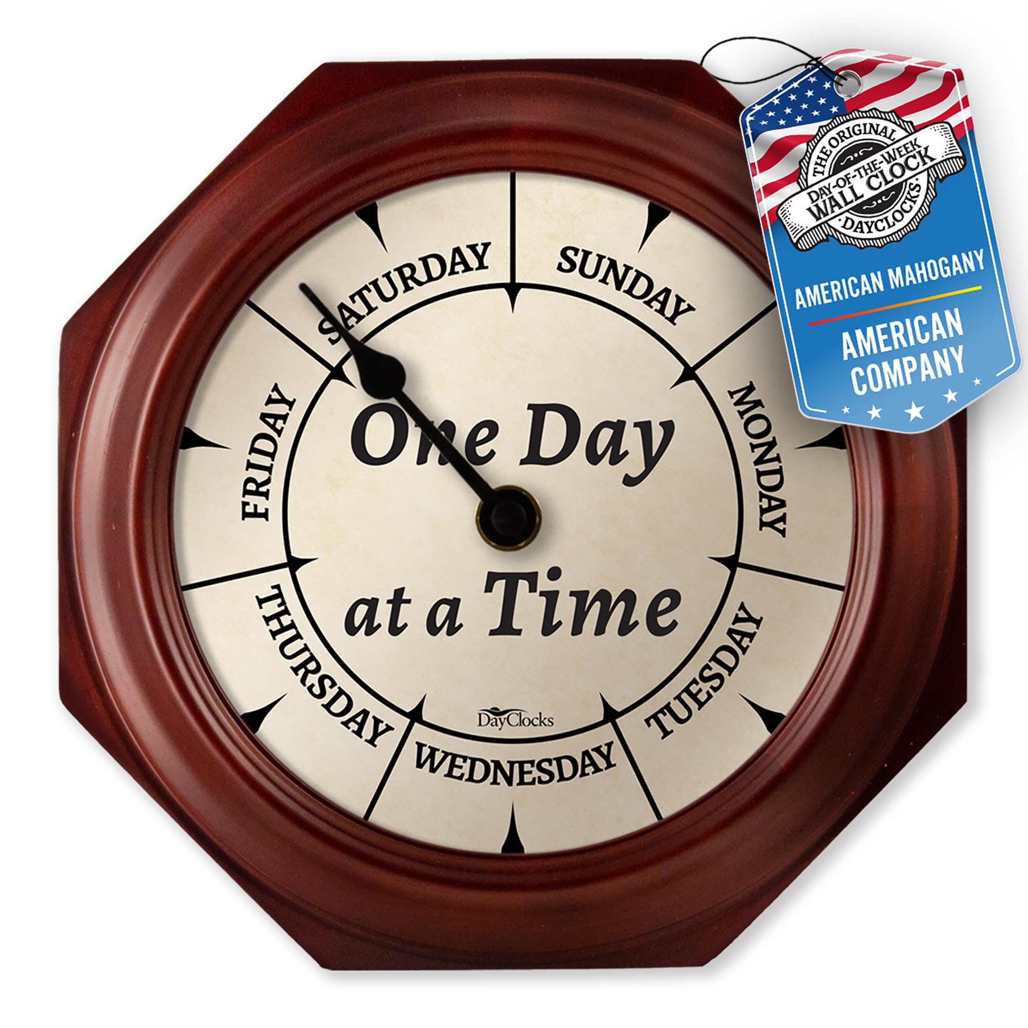 DayClocks Classic “One Day at a Time” Day of The Week Wall Clock