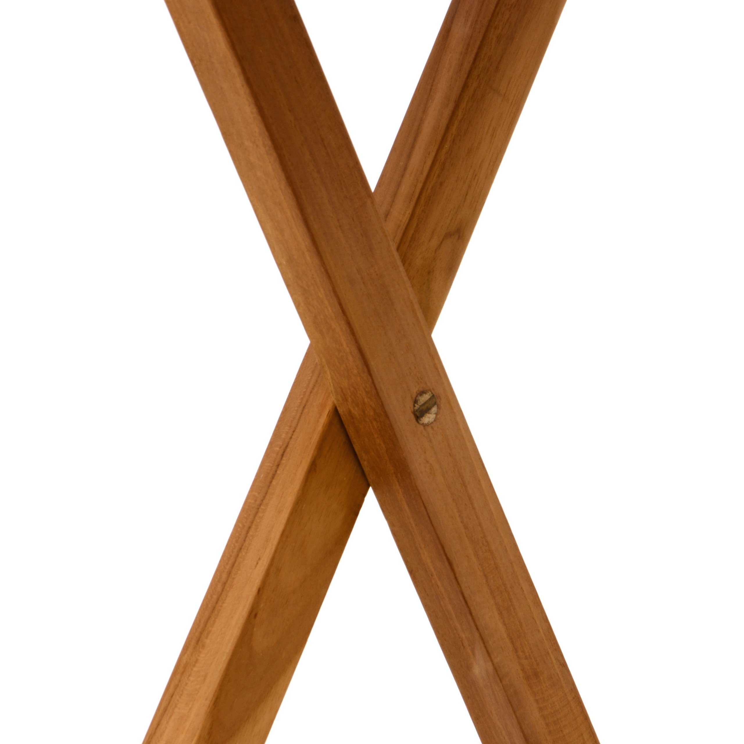 Divero runder Gartentisch ALASSIO aus Teak Holz - Farbe: Natur-Braun | klappbar und wetterfest