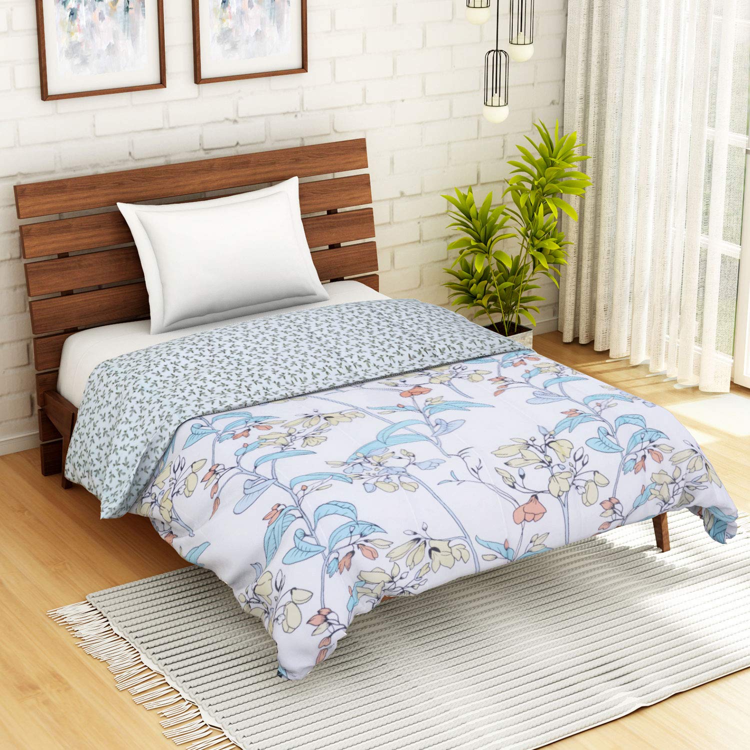 Welhome Unwinders Multicolour Floral 1 Single Quilt