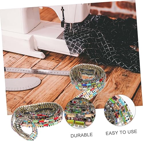 Miniatura 2 de CORHAD Tiras de diamantes de imitación autoadhesivas para manualidades, 1 rollo de banda de diamantes de imitación para proyectos de bricolaje