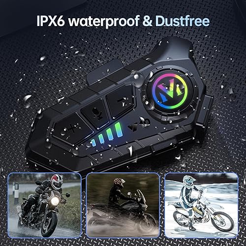 Miniatura 4 de Auriculares Bluetooth para motocicleta, altavoz para esquí, impermeable, con cancelación de ruido, auriculares inalámbricos Bluetooth ultrafinos