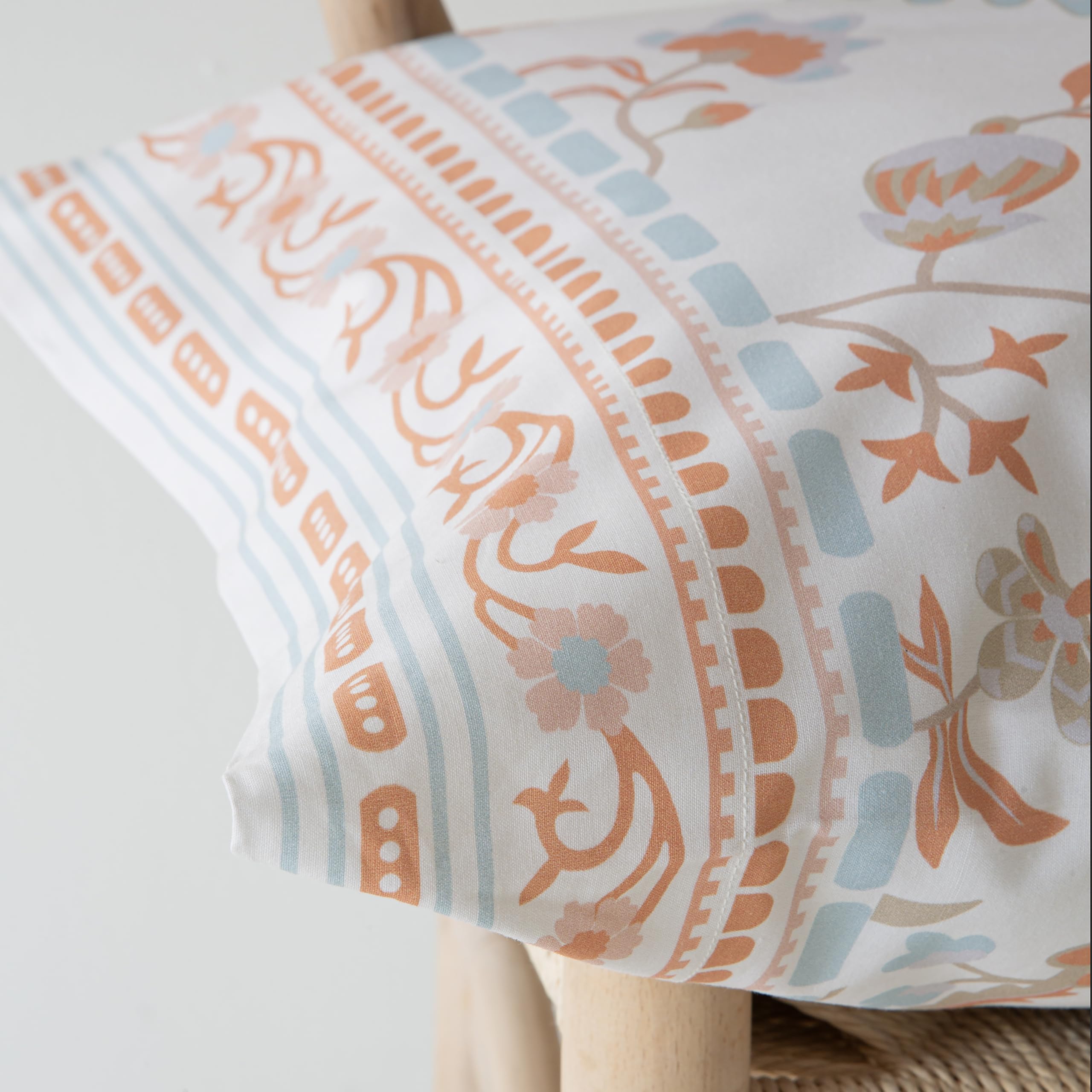 COTTON ARTean Funda nordica Cama 150 ALGODÓN 100% Deva Beige Botones | Incluye 3 piezas: F.Edredón 240x220 + 2 F.de Almohada Cierre Botones. Certificado OEKO-TEX