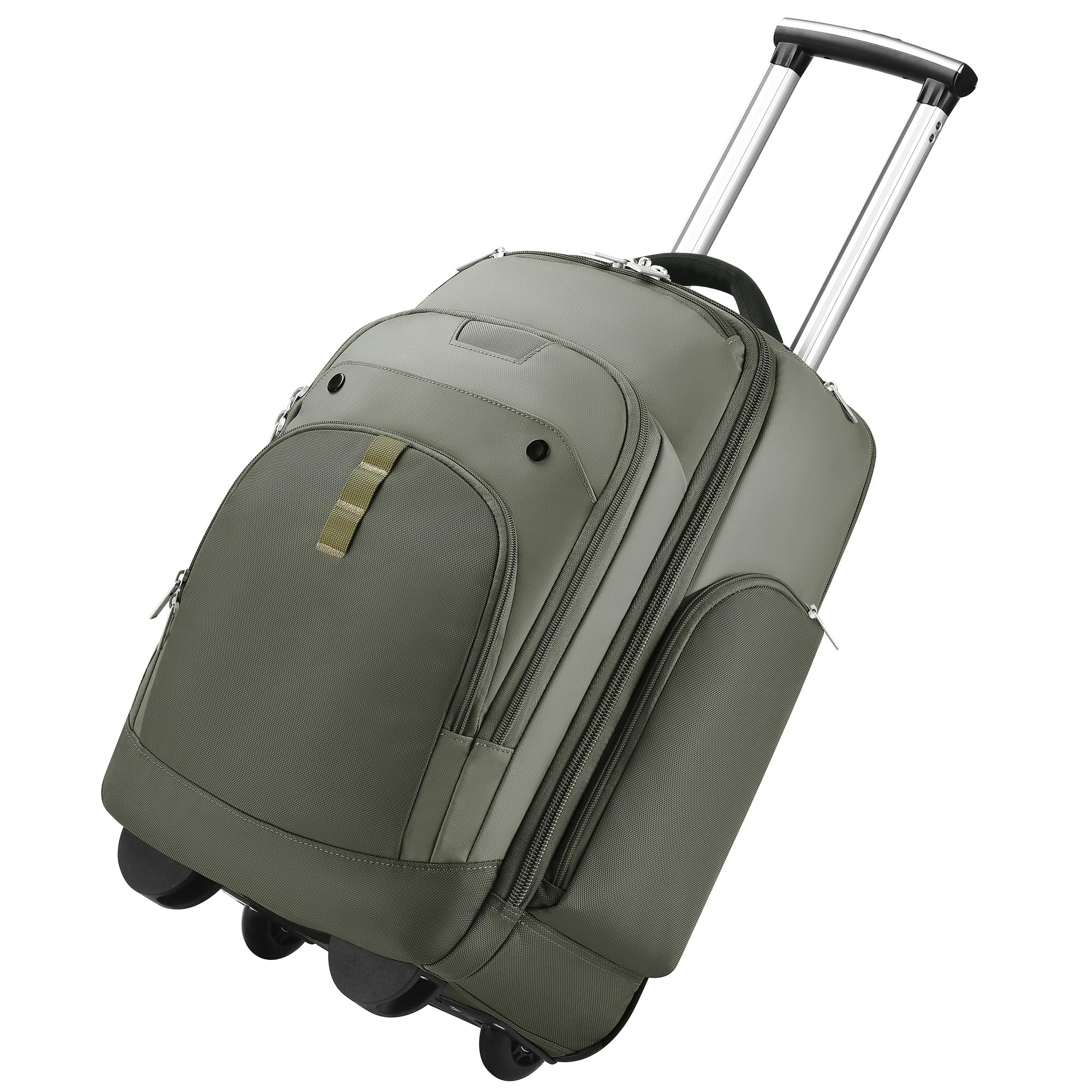 Heliar Rolling Backpack with Wheels | Wheeled Roller Backpack for Business & Travel, Adjustable 13-18 Inch Laptop Backpack with Laptop Compartment &