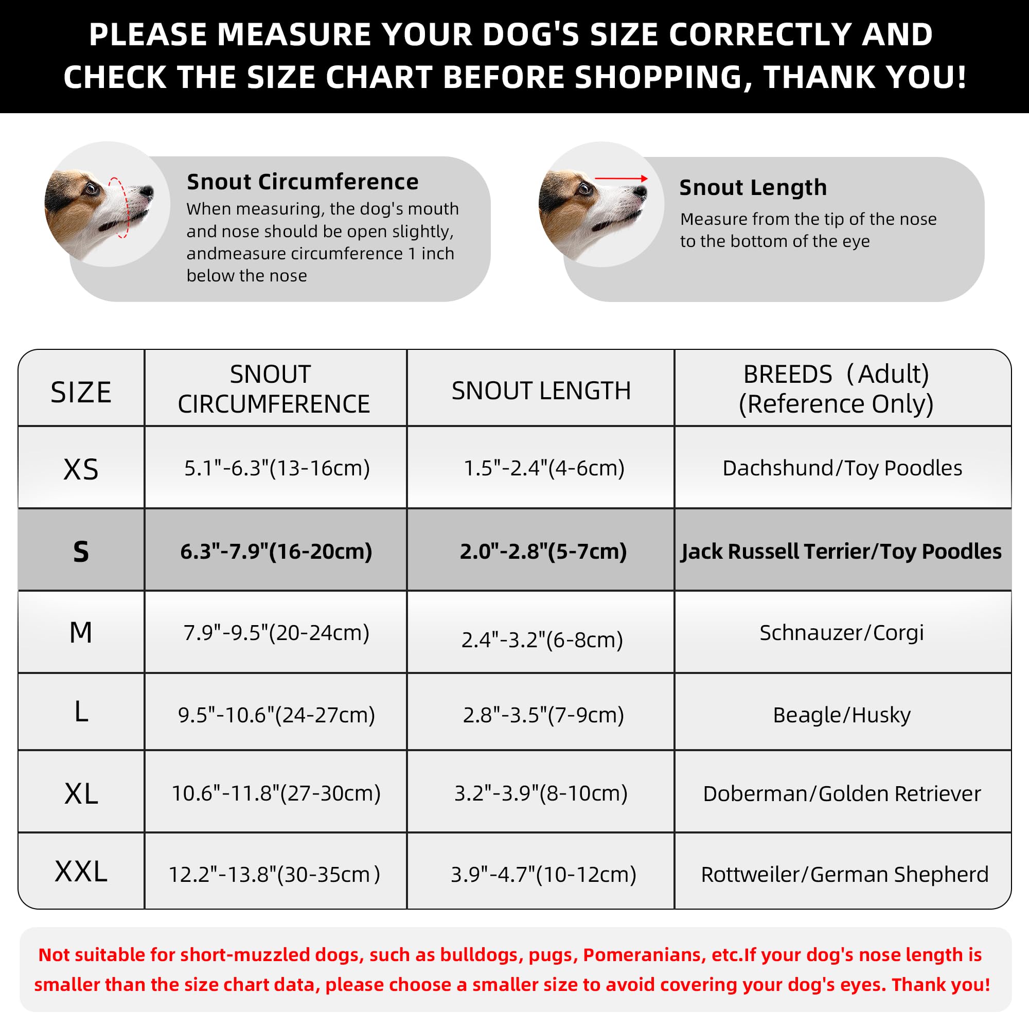 Muselière noire pour chien, respirante, douce, pour petits chiens, empêche les aboiements, les morsures, la mastication, réfléchissante, réglable, pour caniche, jouet, noir, taille S