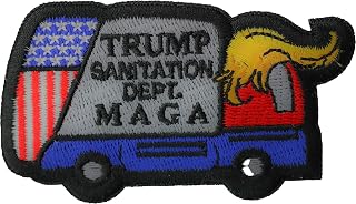 Trump MAGA Sanitation Department Trash Garbage Patch (P7896)