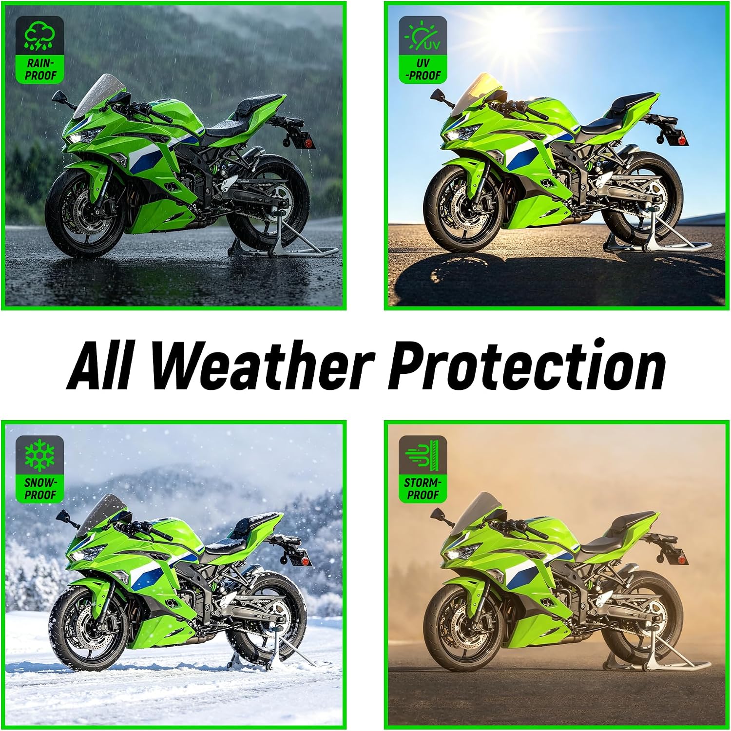ONE.K.S Motorcycle Windshield Wind Deflectors Airflow Windscreen Heightened Accessories Fit for Ninja ZX4R ZX4RR ZX4R-SE/ZX25R ZX25RR (Grey)