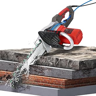 Concrete Saw, Electric Concrete Saw, Wall Chaser Cutting Machine, Electric Wall Grooving Cutting Machine Chaser, With Water Fed Dust Suppression for Slotting Brick Granite Marble Concrete Grooves (Co