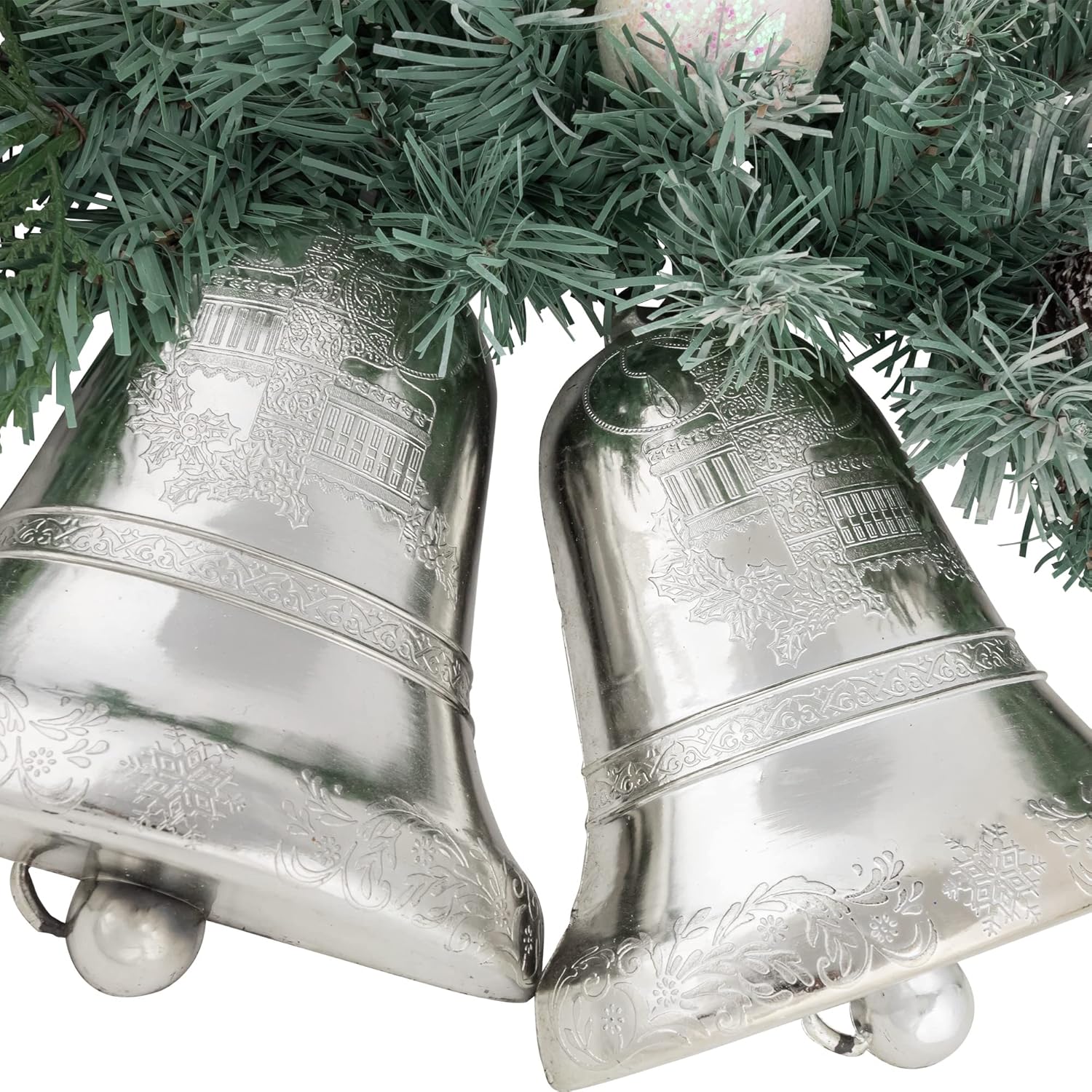 Northlight 18" Decorated Pine Artificial Christmas Swag with Silver Bells