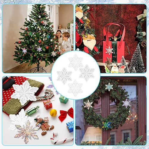 Miniatura 6 de 4 moldes de resina de Navidad, moldes de silicona de copo de nieve para resina epoxi, molde de resina de copo de nieve para fundición de adornos de