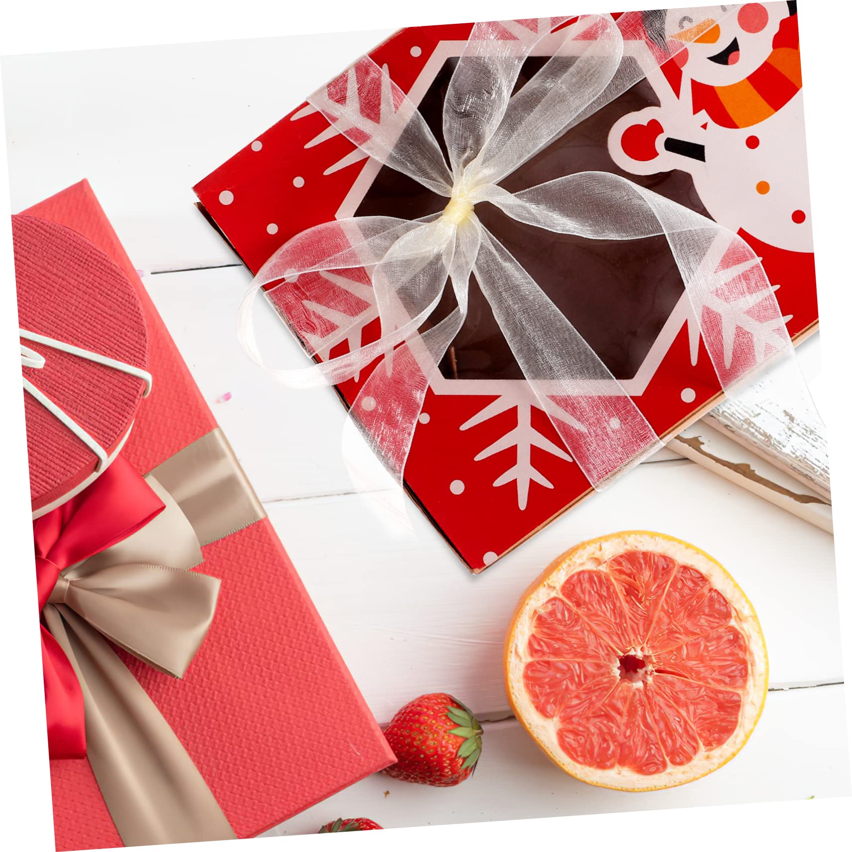 VALICLUD 2rouleaux Rubans Décoratifs Rubans Pour Emballage Cadeau Mariages Noël Et Projets De Loisirs Créatifs