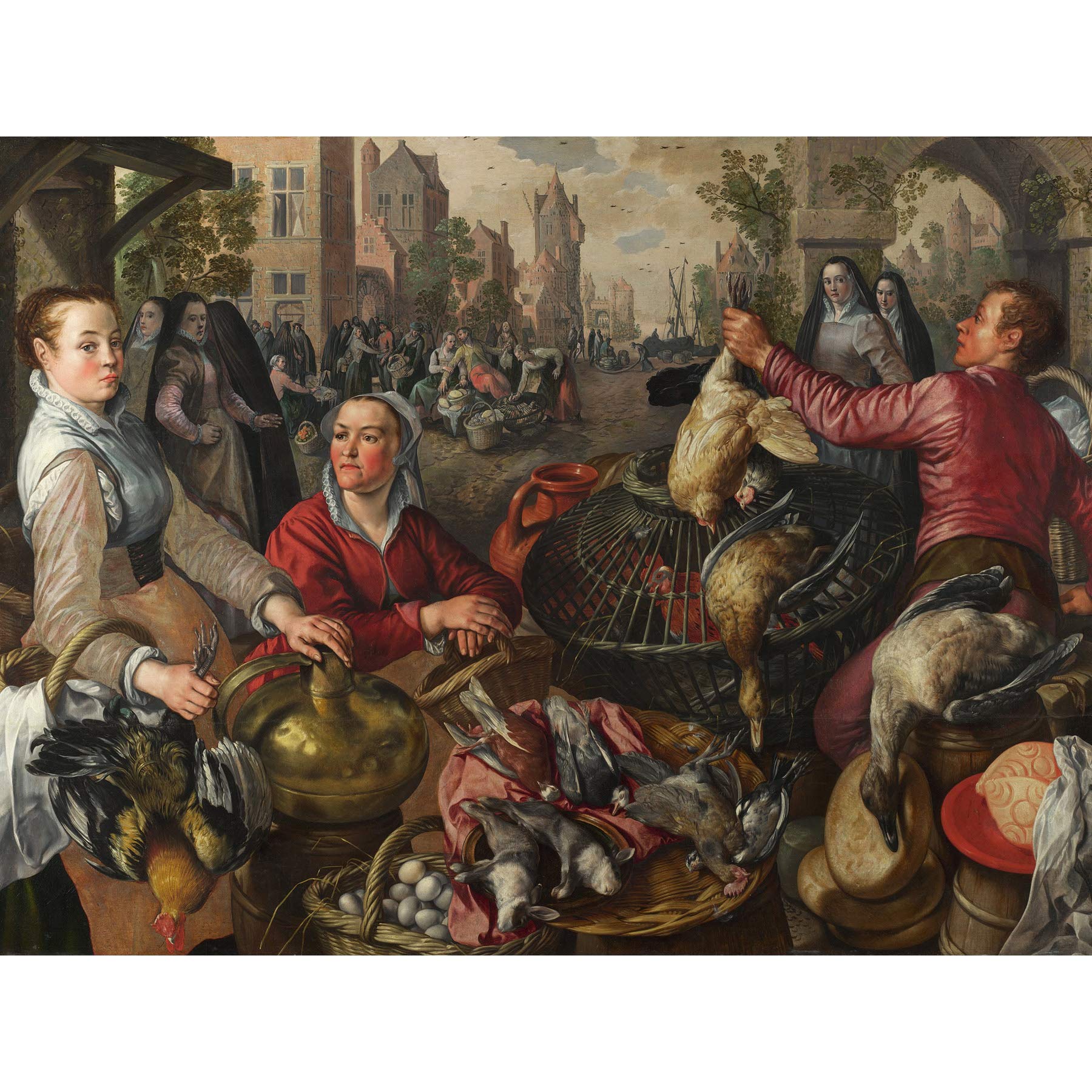 Joachim Beuckelaer The Four Elements Air Large Wall Art Print Canvas Premium Poster Mural