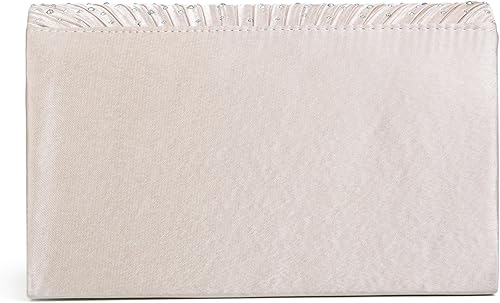 Miniatura 4 de Bolsos de noche para mujer, elegante, sobre para boda, fiesta, baile de graduación, Dorado champán