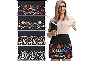 4 Pockets Waterproof Waist Aprons for Teachers