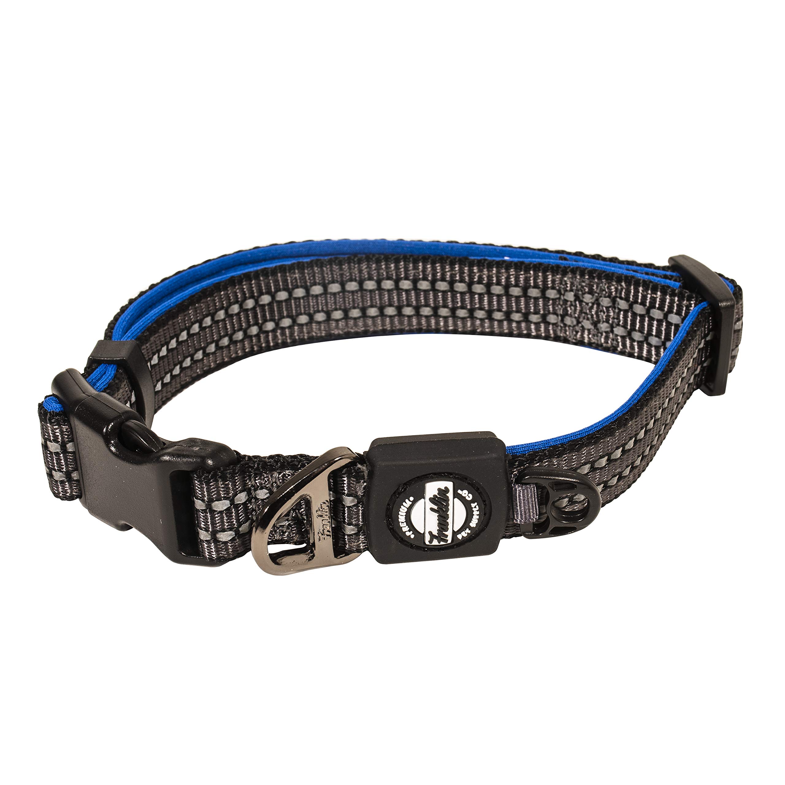 Franklin Pet Supply Co - Nylon Dog Collar - Reflective Comfort - Fit - Neoprene - Adjustable- Small-