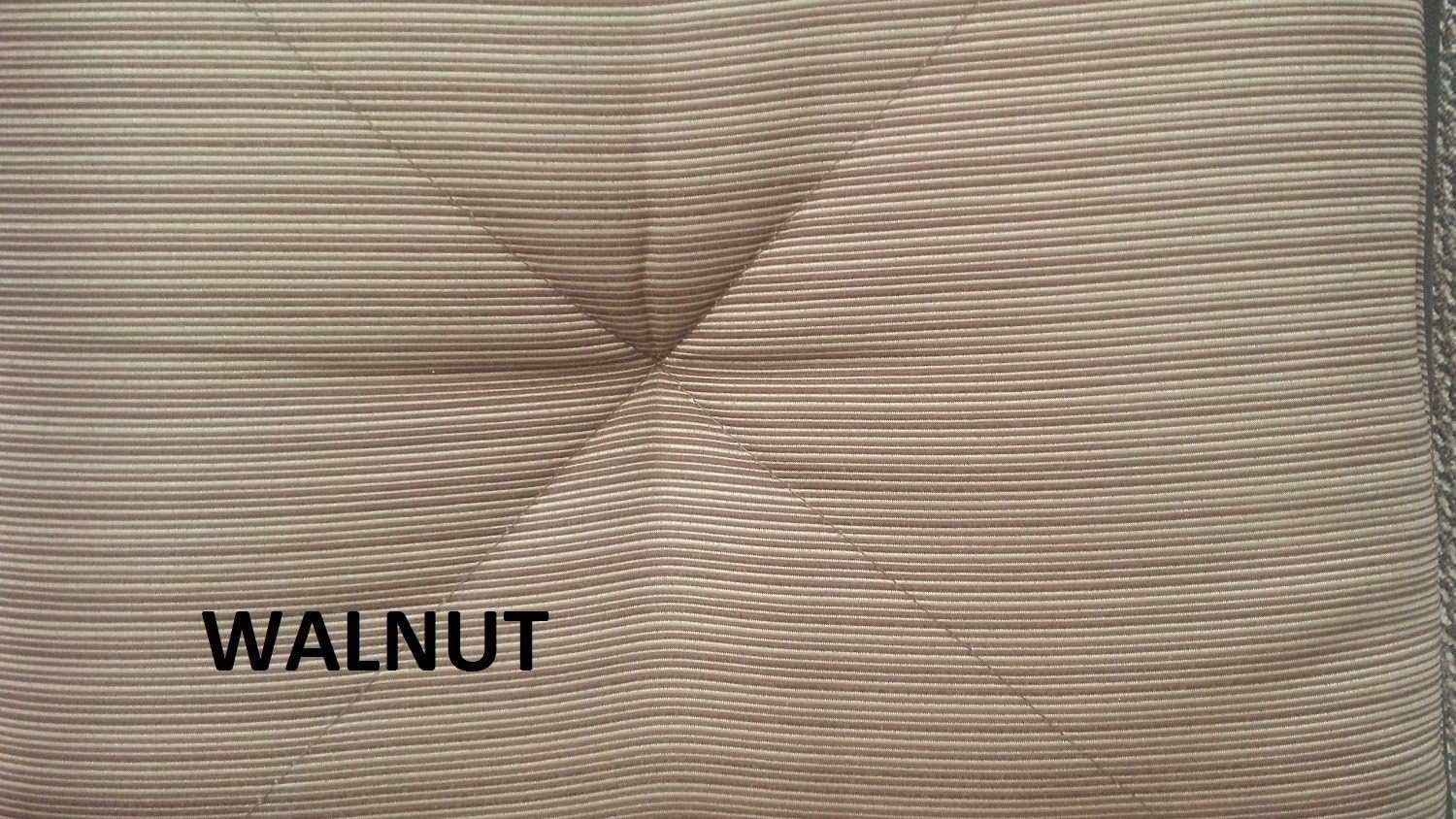 Palm Tree Outdoor Patio Set 4pc Swivel Barstools 30" H Dark Bronze Cast Aluminum, Walnut Cushions