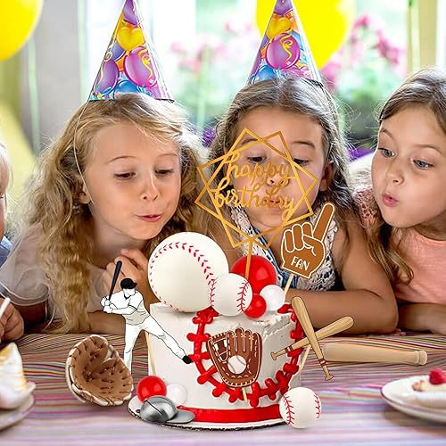 Miniatura 143 de Hooqict 26 piezas de decoraciones de pasteles de los años 80 y 90, decoraciones retro de los años 80 de hip hop con bolas de purpurina para cupcakes