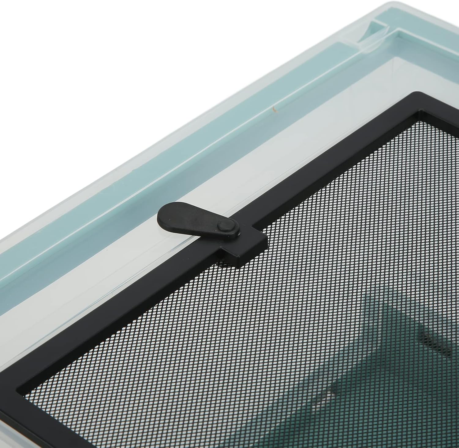 Foldable Reptile Feeding Tank, Ventilated Plastic Terrarium for Lizard Tortoise Frogs with Front Door and Mesh Top, Portable Habitat with Detachable Wheels for Small
