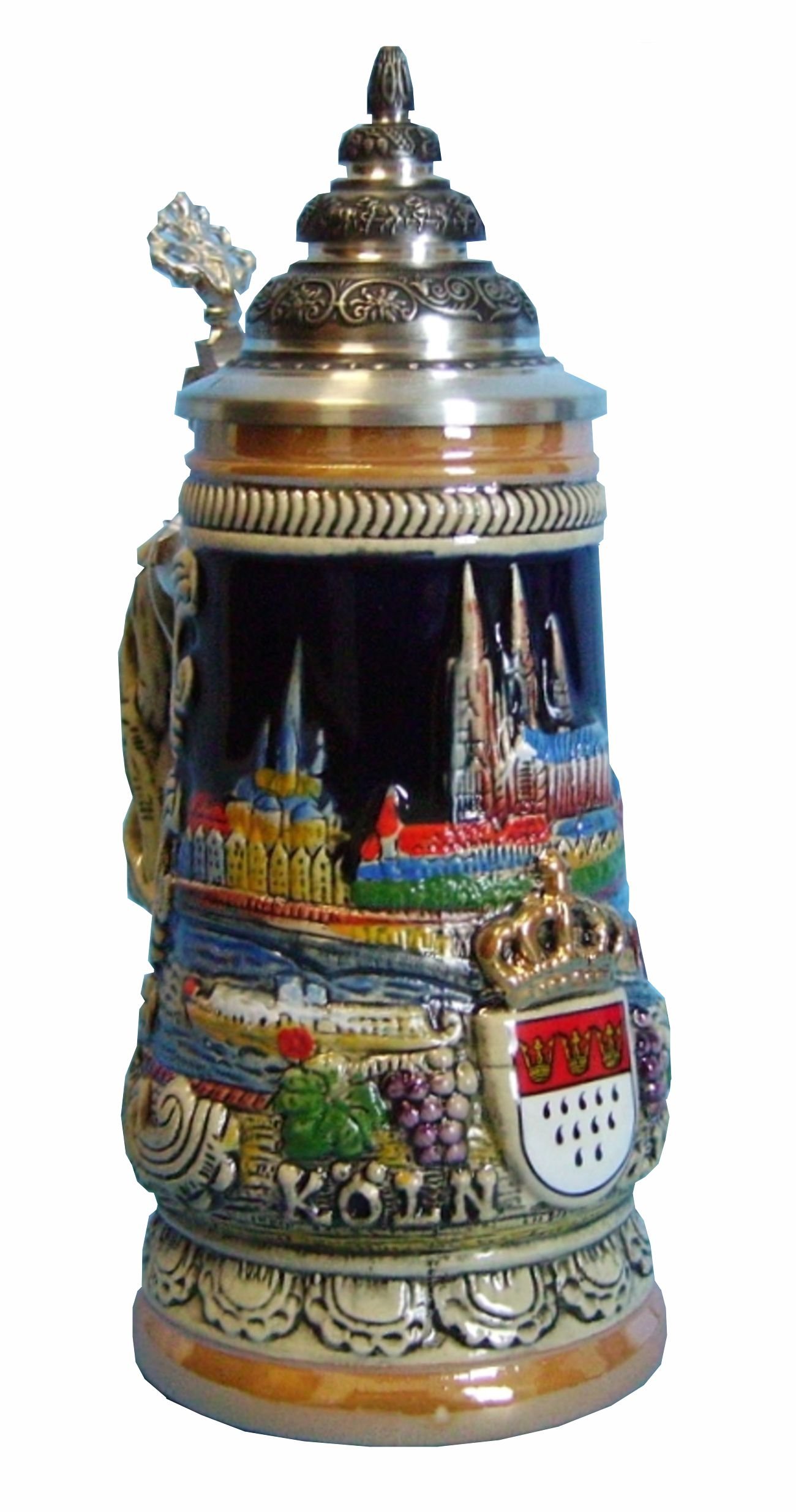 KING Jarra de cerveza alemana Colonia, jarra 0,5 litros