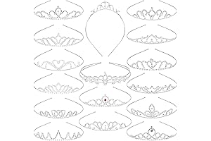 16 Pcs Rhinestone Bulk Girls Tiara Crown for Women Birthday