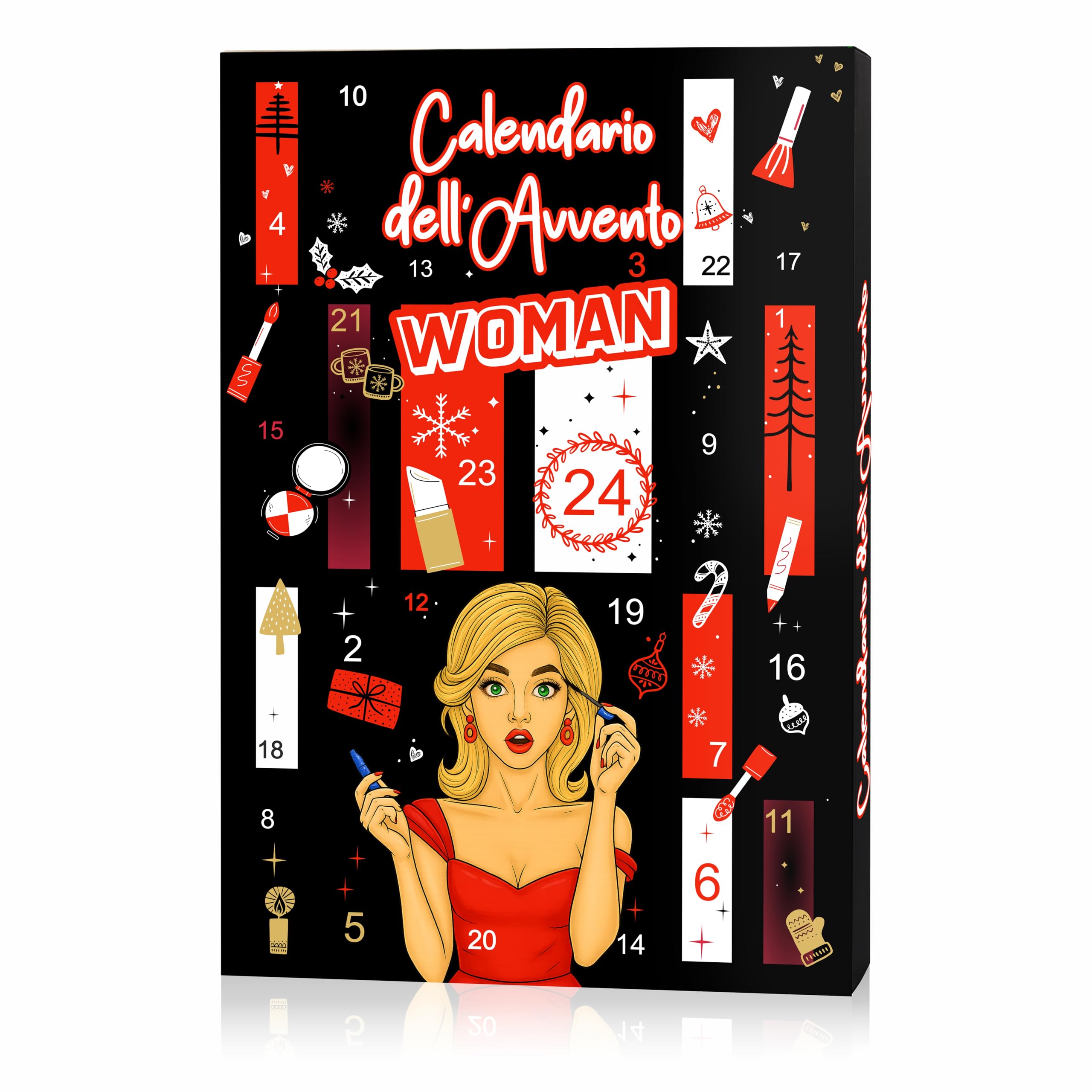 DMC Calendario Dell'Avvento Cosmetici Beauty Make Up 2025 - 24 Sorprese Cosmetici Make Up e Skincare di Marchi Top, Garnier, Deborah, Rimmel, Douglas - Regalo Natale di Qualità per Amanti del Trucco