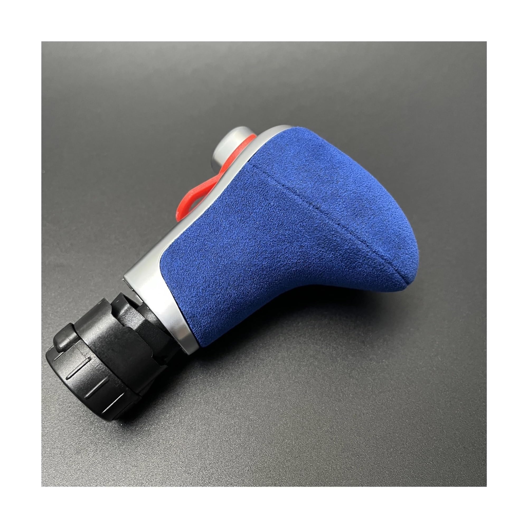 Ahrpkamerd One Color Gear Shift Knob 1Pcs For Q7 Q5 A3 A4 A5 A6 A7 C6 C7 Carbon Leather Gear Shift Knob Shift Knob(Blue Suede Leather)