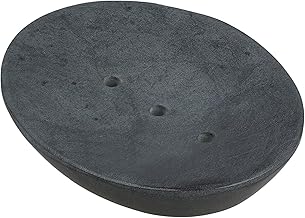 Ajuny Self Draining Soap Dish Hand Draining Soap Dish with Drain Durable Waterfall Shower Bar Bathroom Kitchen Bathtub Keep Soaps Dry and Easy to Clean Grey