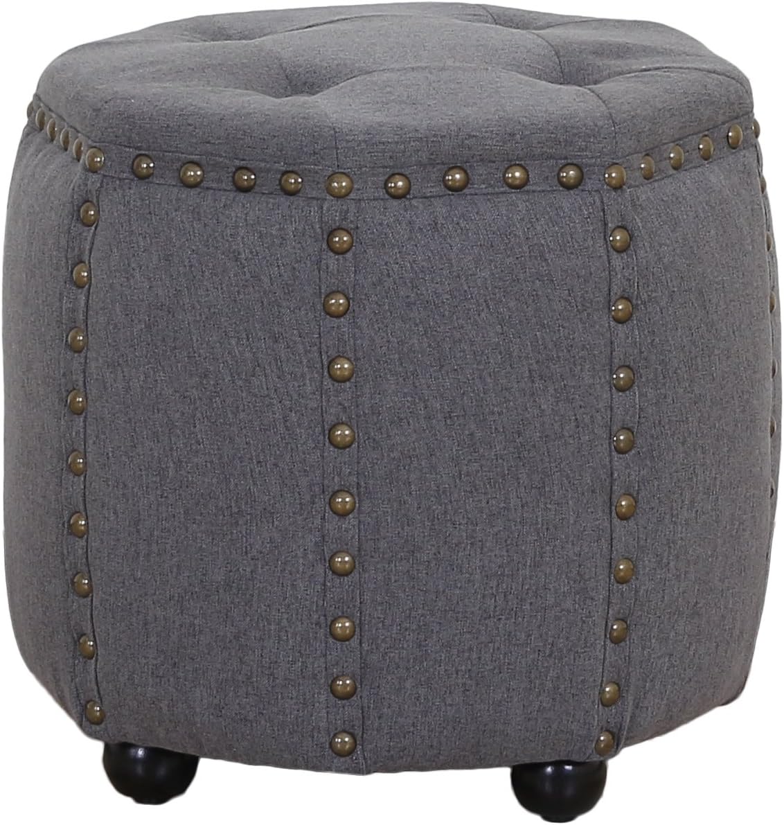JGW Furniture LF-082-Grey Ottoman, Grey