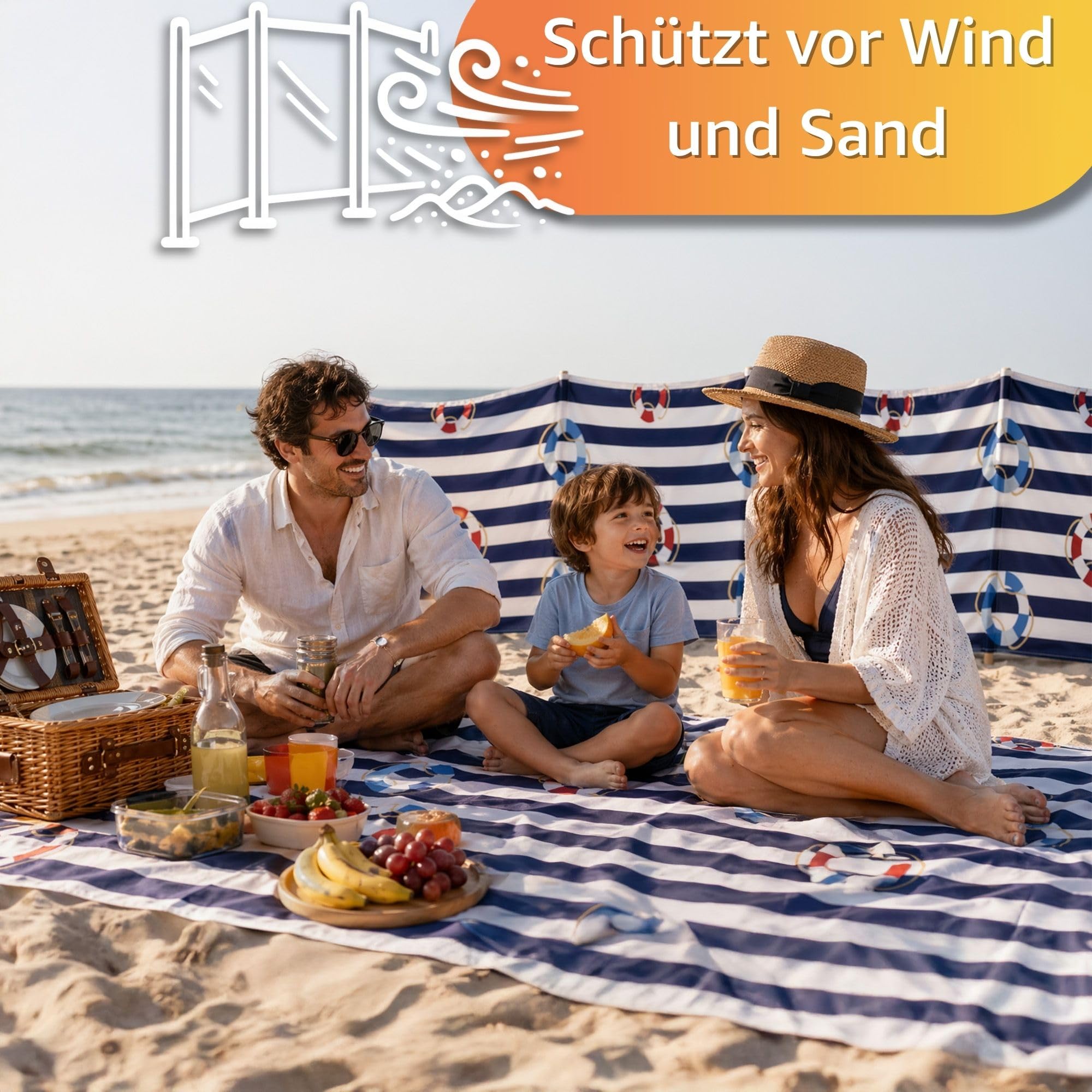 Amazinggirl Pare-Vent Plage Camping Brise-Vue Protection Contre Le Vent et Le Soleil pour Jardin Piscine Voyage Terrasse