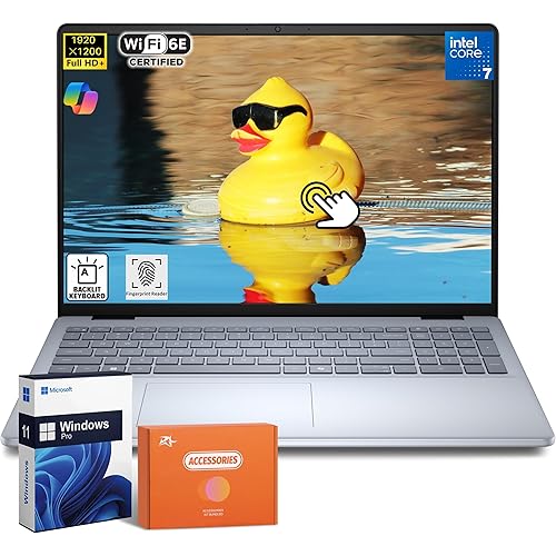 Dell Inspiron 16 Business Laptop, 16 Inch IPS Touchscreen, Intel 7 150U (Up to 5.4GHz), 64GB DDR5, 2TB SSD, Fingerprint Reader, Backlit Keyboard, FHD+ Cam, Wi-Fi 6E, Windows 11 Pro, Accessories