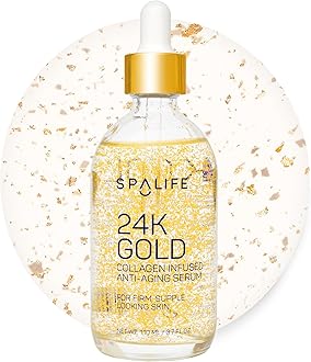 Nourishing Anti-Aging Gold & Silver Serums (Anti-Aging 24k Gold & Collagen) 110 ml (3.7 Fl. Oz.) - Boosts Firmness, Hydration, and Radiance