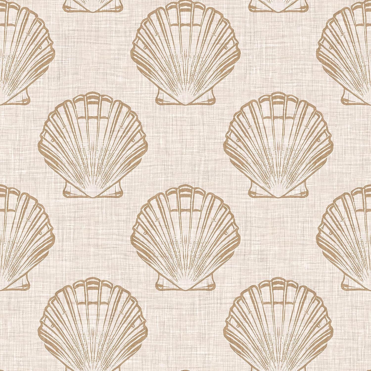 17.5x393 Peel and Stick Wallpaper Beachy Coastal Vintage Farmhouse Beige Wallpaper Bathroom Antique Neutral Linen Cloth Fabric Self Adhesive Country Cottage Contact Paper Vintage Removable
