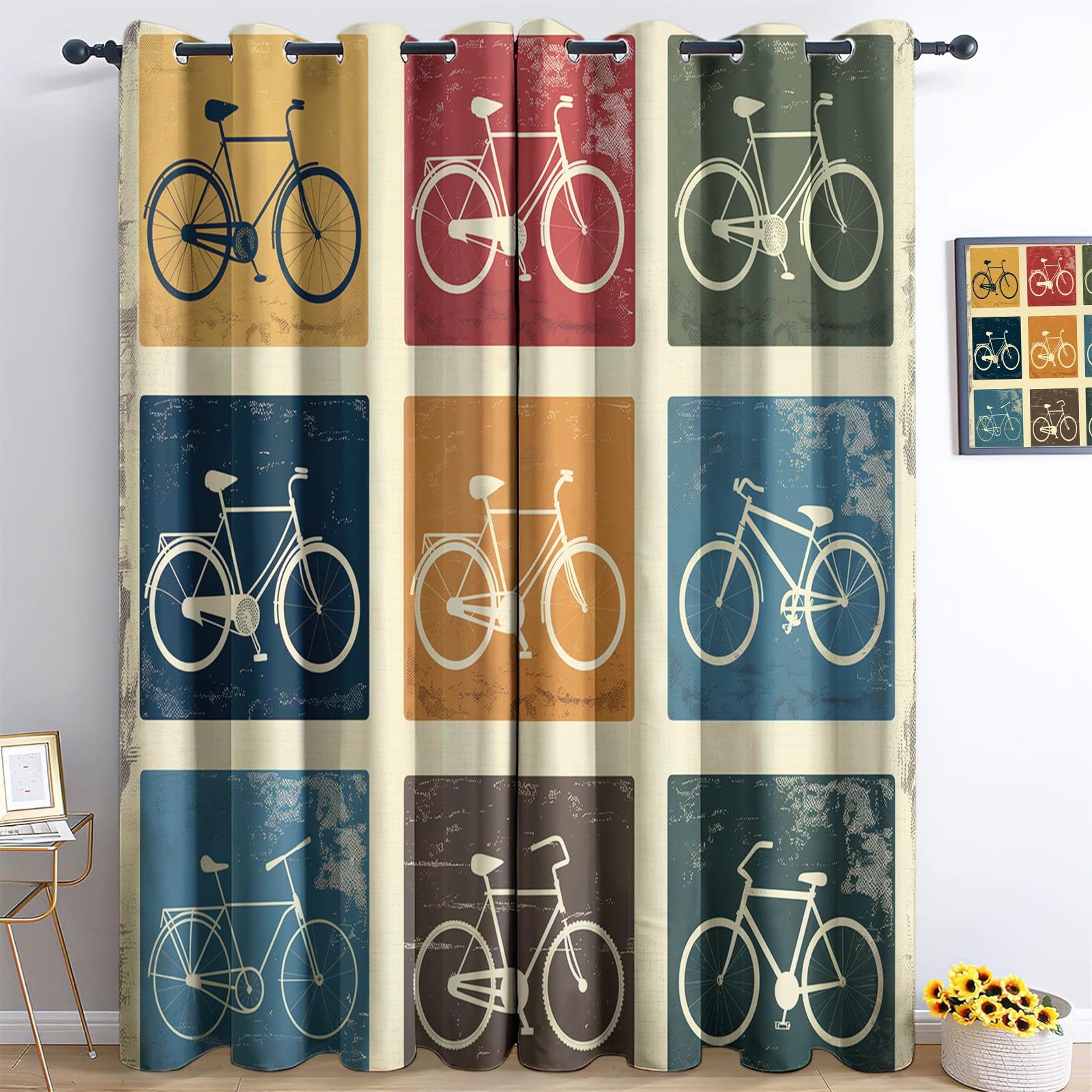 Rideaux occultants thermiques à oeillets isolants pour salon et chambre