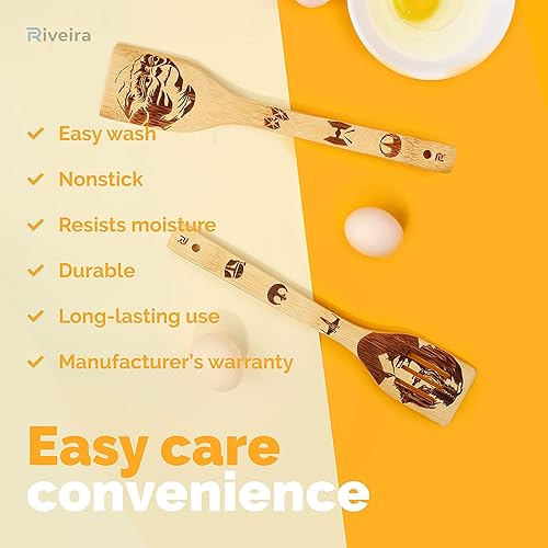 Miniatura 4 de Riveira Star War Gifts - Juego de 6 cucharas de madera para decoración del hogar, utensilios de cocina, espátulas para utensilios de cocina