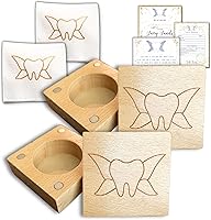 Vista 13 de Caja de hada de dientes y soporte para bolsa de dientes, caja de recuerdo de dientes con bolsa de hada de dientes I cierre magnético, juego de 1