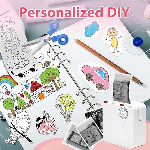 Miniatura 7 de M02S 304 ppp - Impresora térmica de fotos de bolsillo Bluetooth, mini máquina inalámbrica para iPhone y Android, impresora portátil sin tinta para