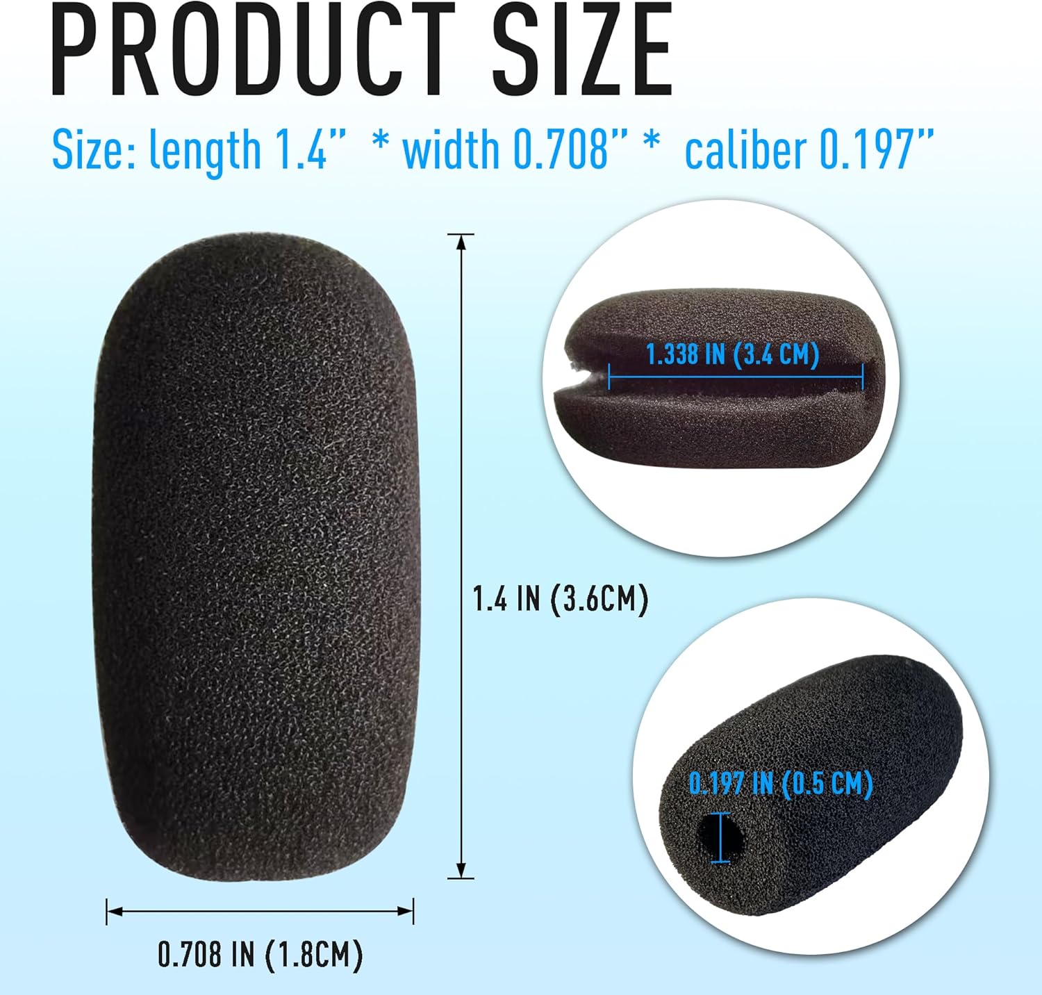 10-Pack Foam Mic Covers for Wireless Laval.Operations Microphones - 1.4" Ball-Type Windscreen for Clear Audio, Fits Podcasting, Vlogging, Interviews - Image 2