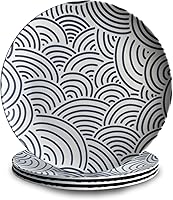 Vista 37 de Nook Theory Paquete de 4 platos de bambú reutilizables, no tóxicos, aptos para lavavajillas, no aptos para microondas (flor silvestre de 10 pulgadas)