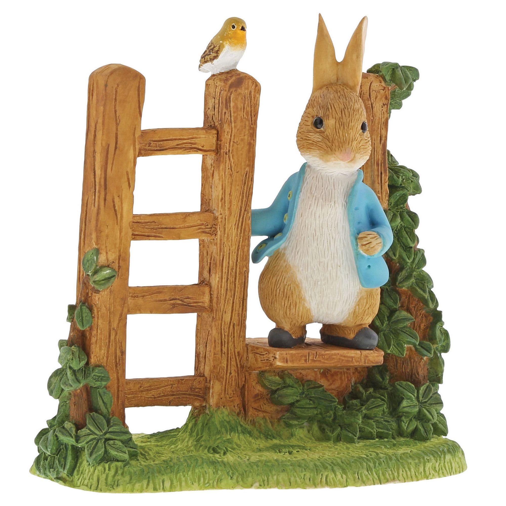 Beatrix Potter Peter Rabbit On Stile Figurine Figurine