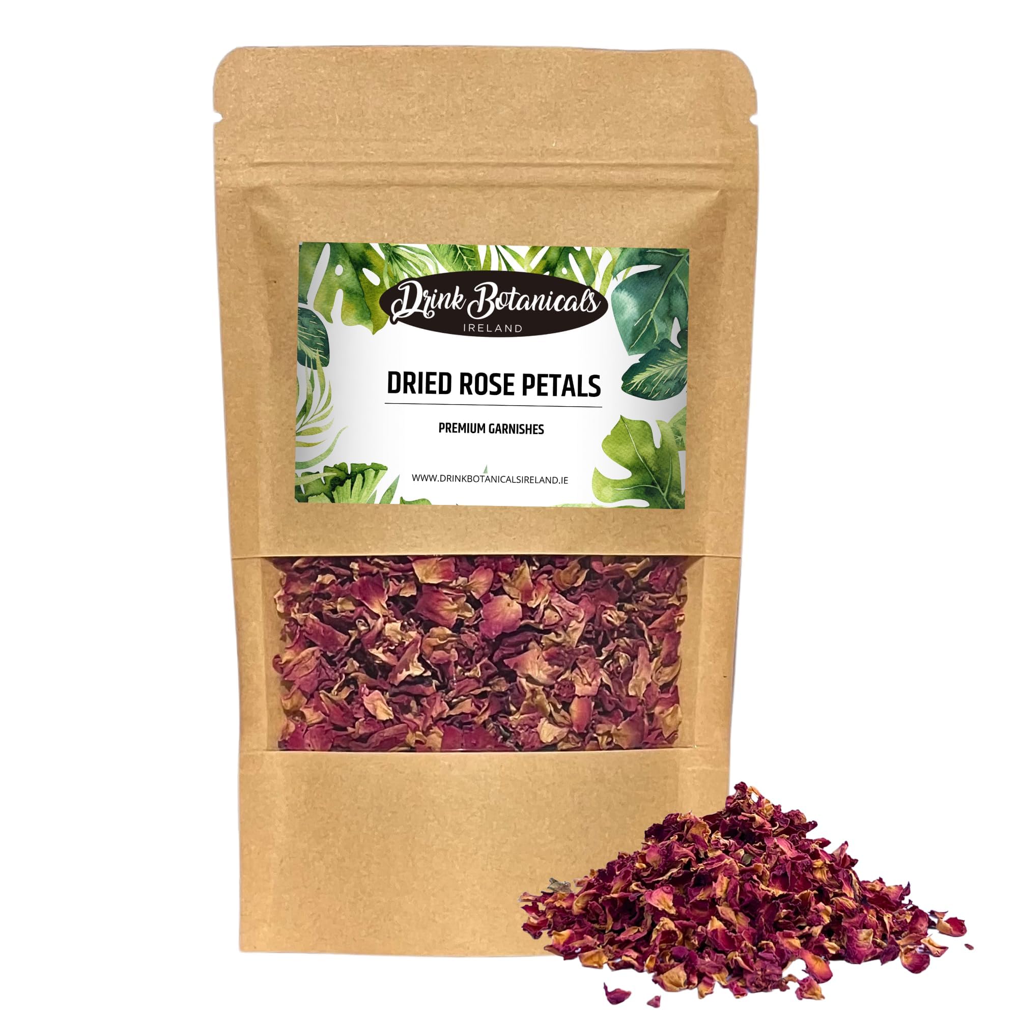 Dried Rose Petals Edible Natural | 300+ Roses Non-GMO | 100% Natural Dry Rose Petals, Cocktail Toppers, Flowers, Mocktail, Decorations, Confetti, Soap