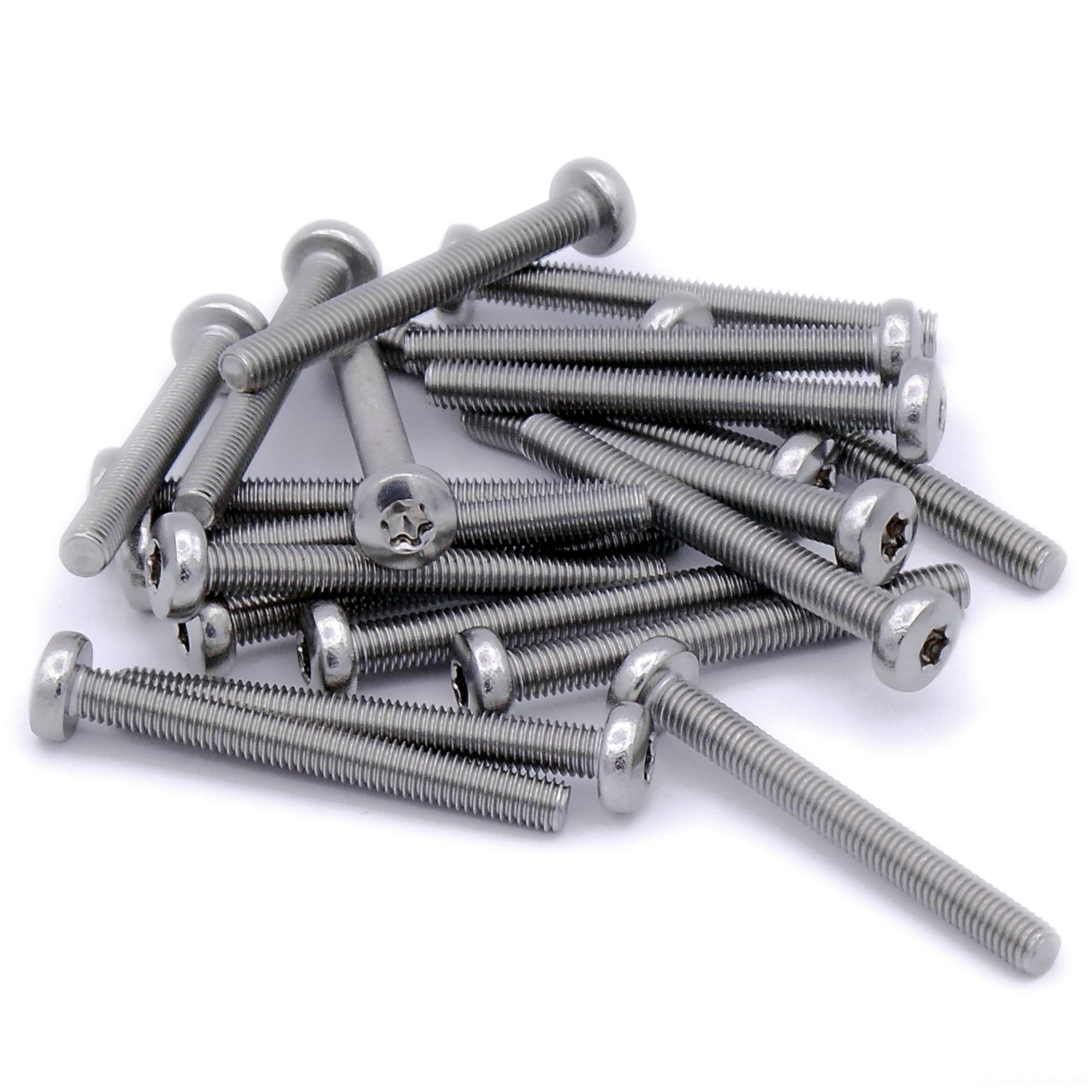 Singularity Supplies Silver M6 (6Mm X 16Mm) Tx Pan Machine Screw (Bolt) - Stainless Steel (A2) (Pack Of 20)