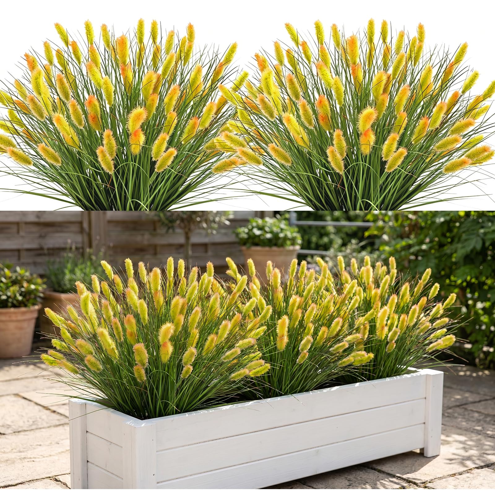 GTIDEA 24pcs Artificial Grass Plants
