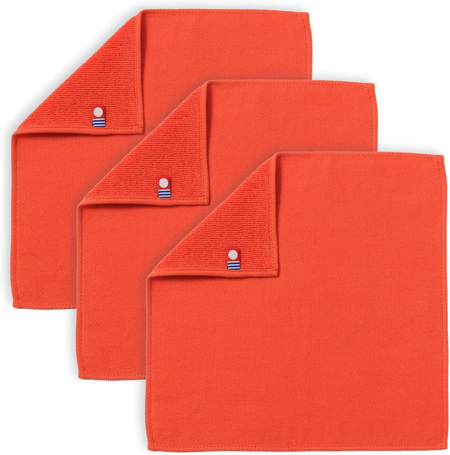 Honda Towel Handkerchief, Imabari Towel, Monori Imabari Gauze Handkerchief, Gauze & Pile Set, Approx. 9.4 x 9.4 inches (24 x 24 cm), Made in Japan, Blood Orange