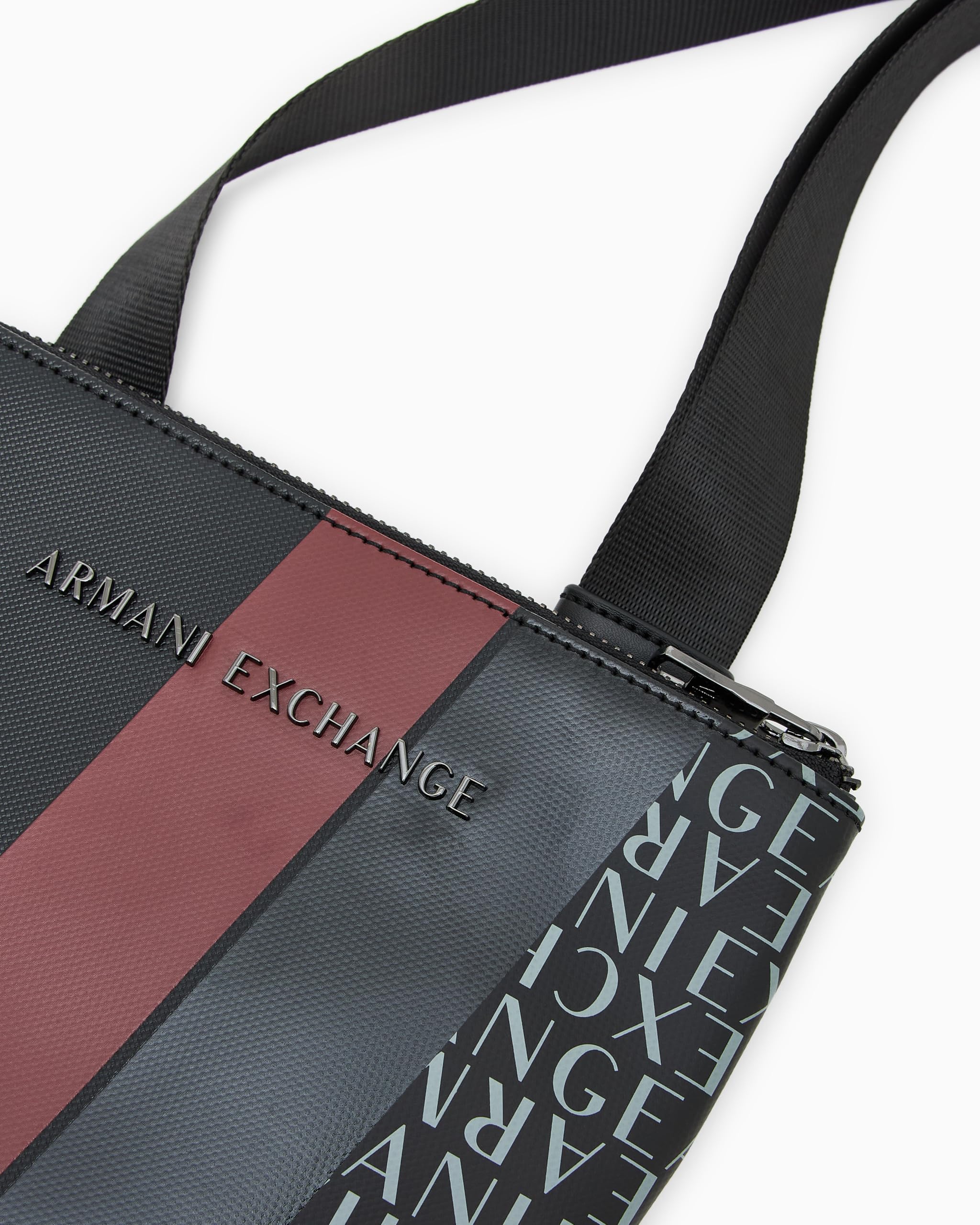 Armani Exchange Uomo Essential, Dylan, logo ricamato Cross Body Black One size