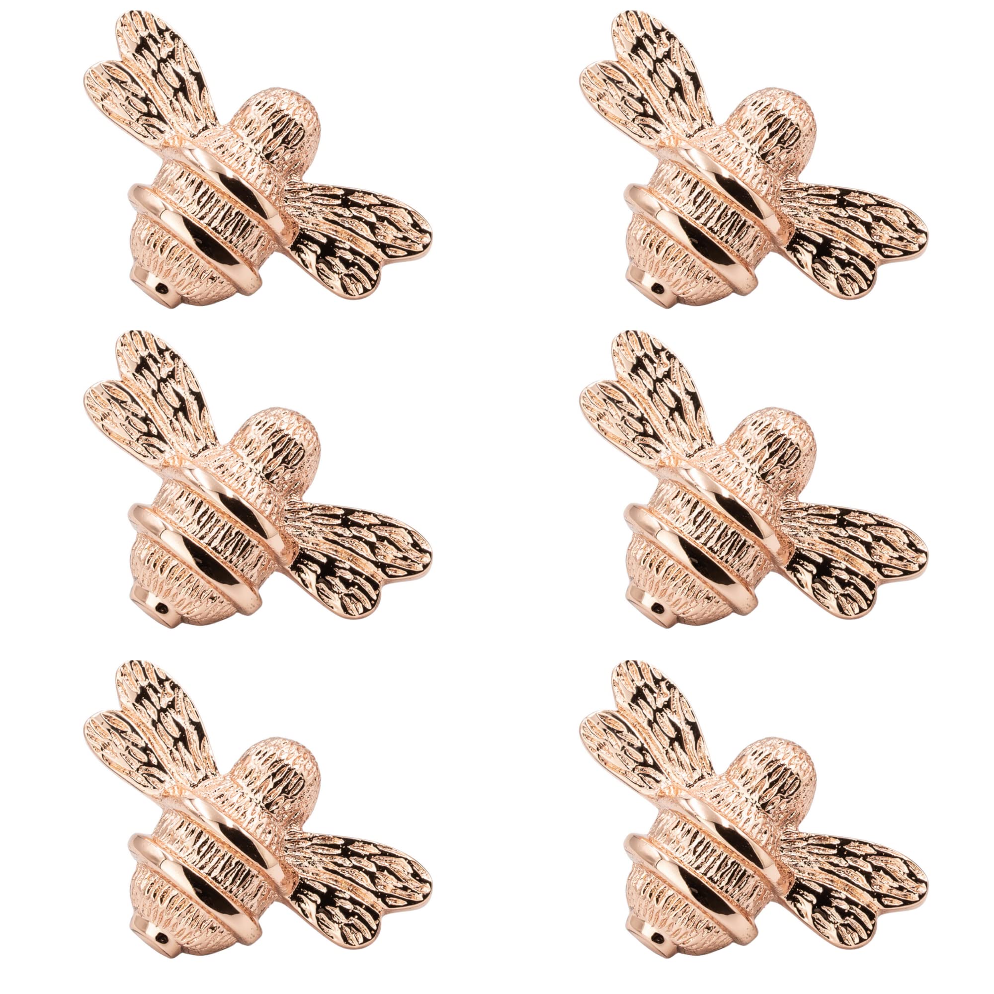 Brass bee 6 x Bumble Bee Drawer Knob | Drawer Handle | Bee Cabinet knob | Cupboards, Doors, Cabinets & Drawers (Rose Gold)