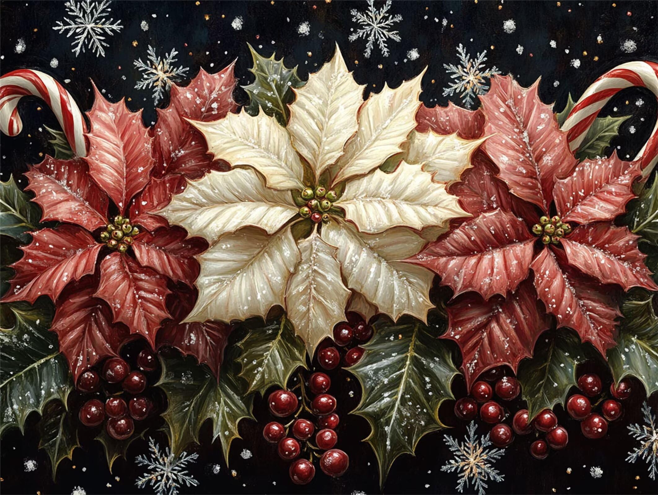 Pintar por Numeros Navidad Pinturas Acrilicas flor Pintura por Numeros Adultos Lienzos para Pintar, Pintura Acrilica Manualidades, Decoración para Hogar, Regalos Cumpleaños, 90x120cm Sin Marco, q-772