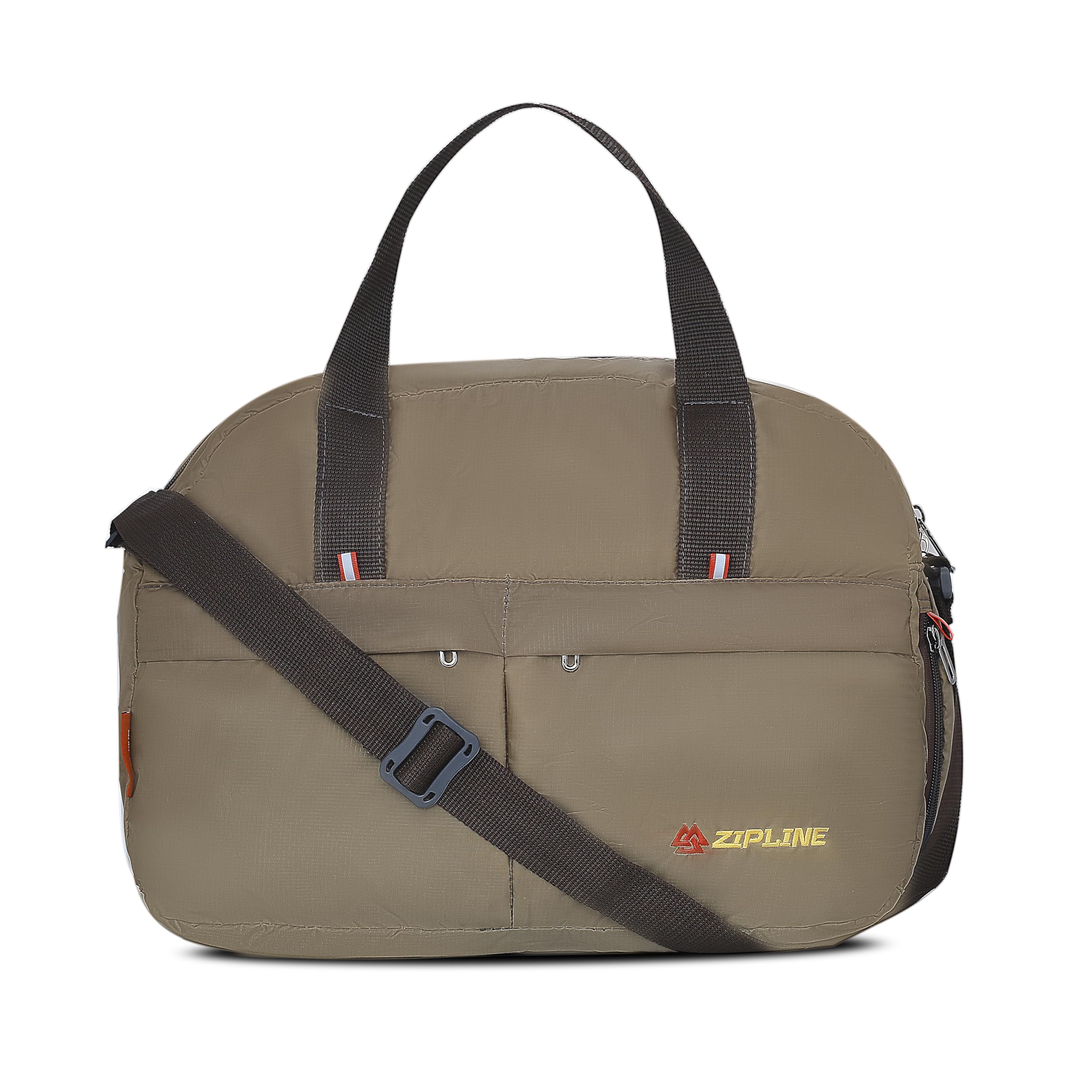 Zipline Duffle Bag, Gym Bags for Men and Women, Mini Sports Bag, Kit Bag, Small Travel Bag for Men, Duffle Bag for Gym with Shoe Compartment (Beige)-image-49