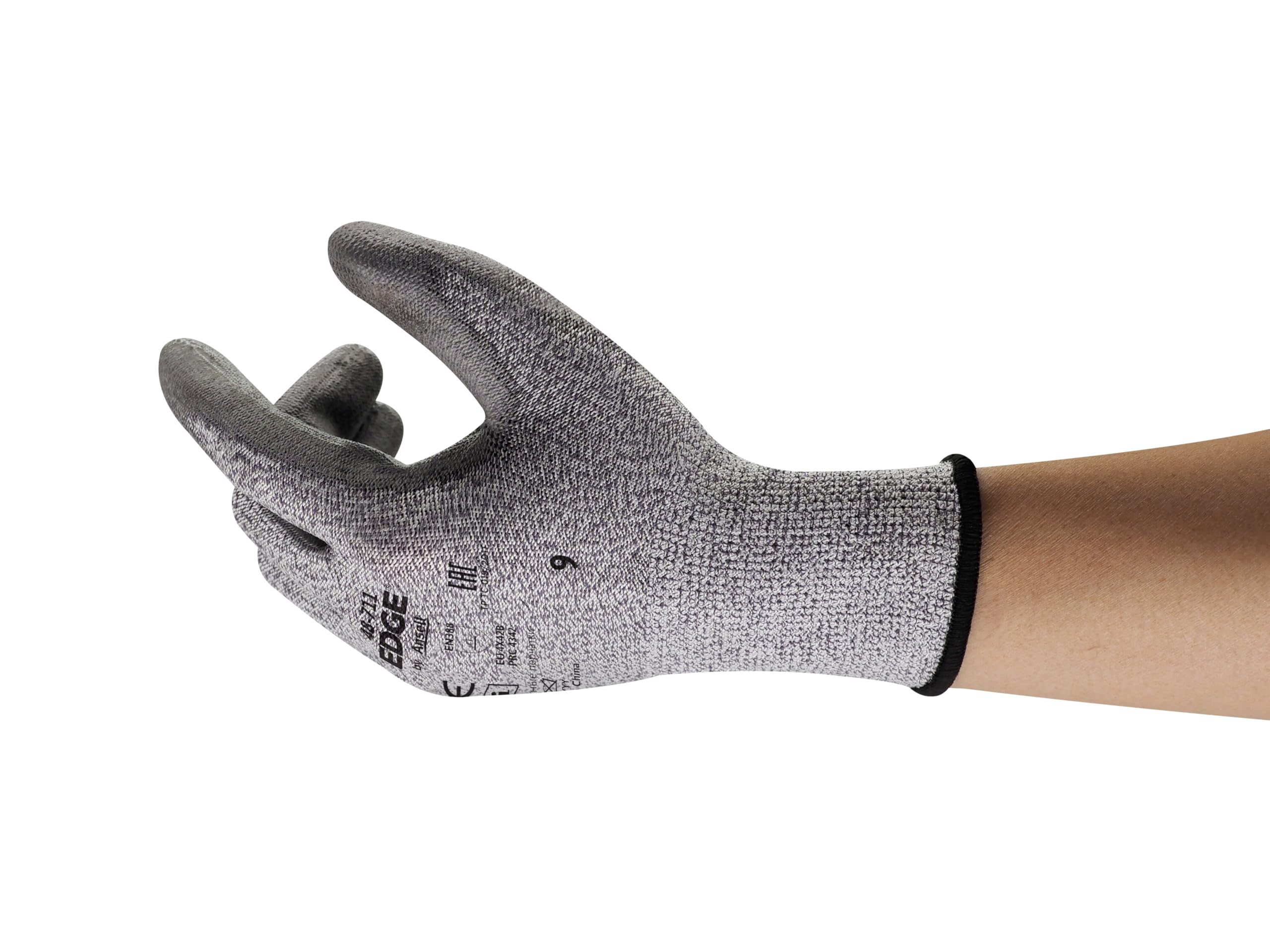 Ansell Edge 48-711 Gants de travail de sécurité, Protection mécanique, Taille 10 (XL), Gris (12 Paires)